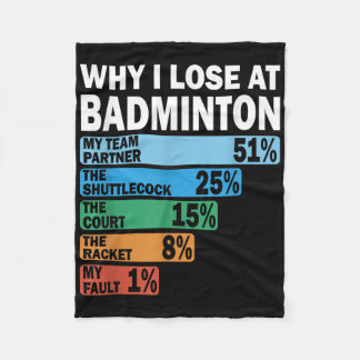 Cobertor De Velo Por que Perco no Badminton Engraçado Minha Culpa