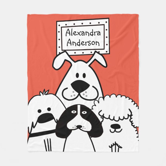 Cobertor De Velo Porco Cachorro Personalizado (Frente)