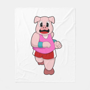 Cobertor De Velo Porco em Execução