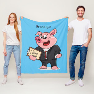 Cobertor De Velo Porco engraçado em desenhos animados