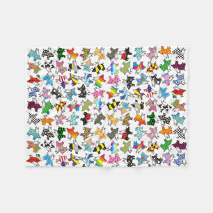 Cobertor De Velo Porcos do vôo em uma cobertura do velo