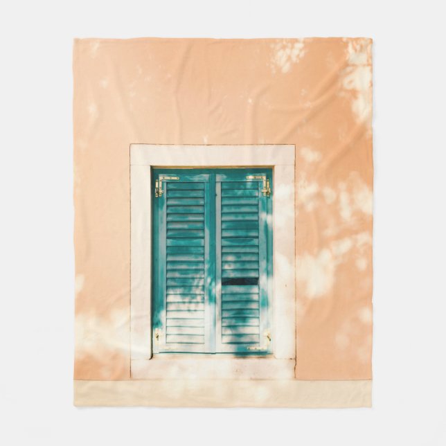 Cobertor De Velo Porta de madeira verde fechada (Frente)