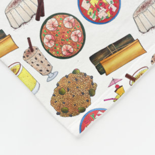 Cobertor De Velo Porto Rico Foodie, Comida Cuisine