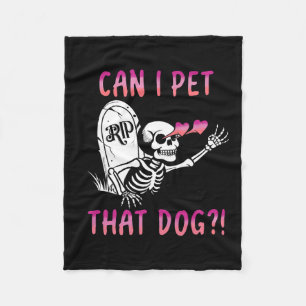 Cobertor De Velo Posso Pôr Aquele Cão No Skeleton Halloween?