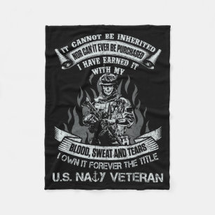 Cobertor De Velo Possua para sempre o título veterano naval marinhe