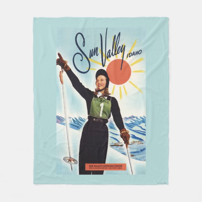 Cobertor De Velo Poster da propaganda de Gretchen Fraser (Frente)
