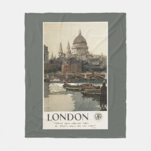 Cobertor De Velo Poster de viagens de Great Western St Paul Railway