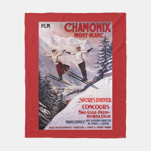 Cobertor De Velo Poster do promocional do esqui (Frente)