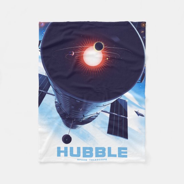Cobertor De Velo Poster do telescópio espacial Hubble. (Frente)