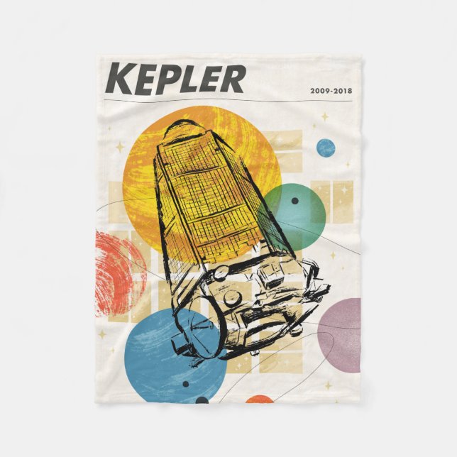 Cobertor De Velo Poster do telescópio espacial Kepler. (Frente)