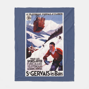 Cobertor De Velo Poster Railway do Promo do teleférico do SNCF