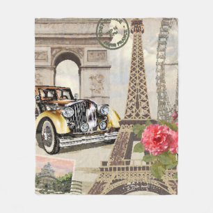 Cobertor De Velo Poster vintage de Paris. vintage, poster, paris, v