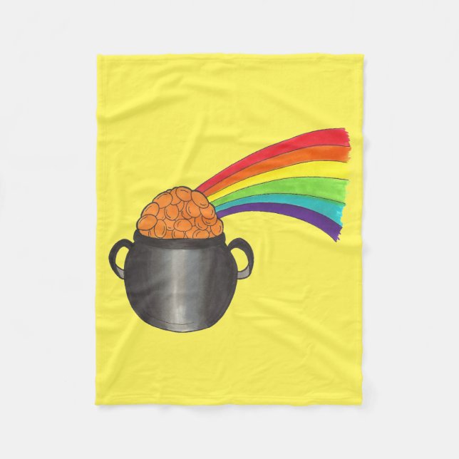 Cobertor De Velo Pote da Dourada Rainbow Saint Patrick (Frente)