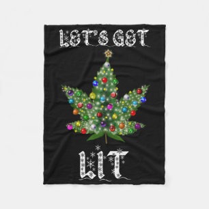 Cobertor De Velo Pote De Folha De Árvore De Natal Thc Gift Tee