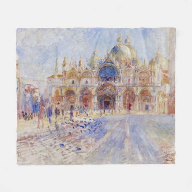 Cobertor De Velo Praça da rua, Veneza (Piazza San Marco) (Frente (Horizontal))