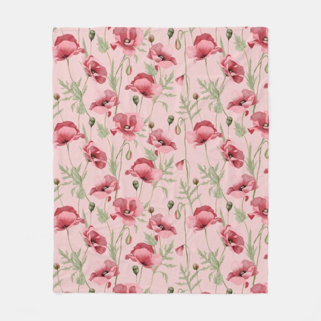 Cobertor De Velo Prados de flores impressões (Frente)