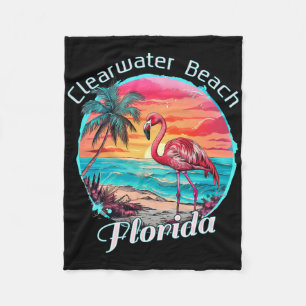 Cobertor De Velo Praia Clearwater Beach Flórida Flamingo Tropical S