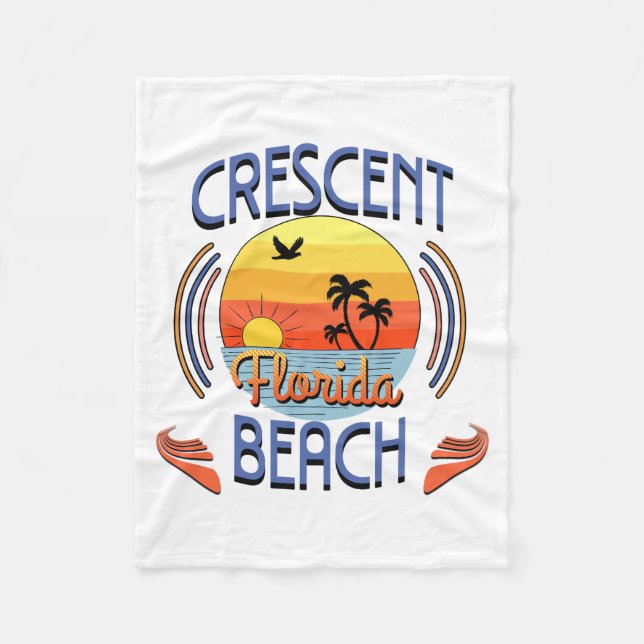 Cobertor De Velo Praia Crescent, Califórnia (Frente)