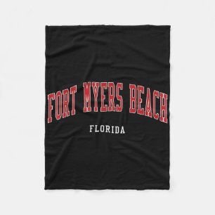 Cobertor De Velo Praia de Fort Myers Flórida Estilo Universitário