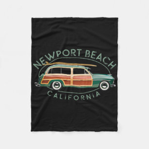Cobertor De Velo Praia de Newport Beach Califórnia Surf Vintage