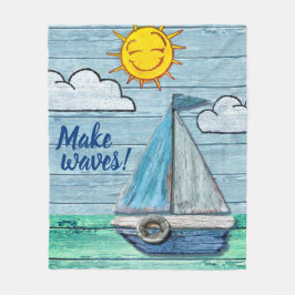 Cobertor De Velo Praia do Dritwood Personalizado do Grande Fleece B