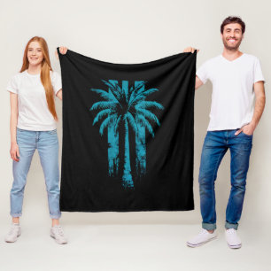 Cobertor De Velo Praia Havaiana Férias de Verão Tropicais Árvore de