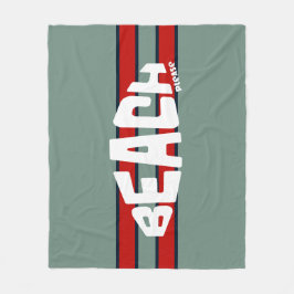 Cobertor De Velo Praia, por favor, Dusty Blue e Red