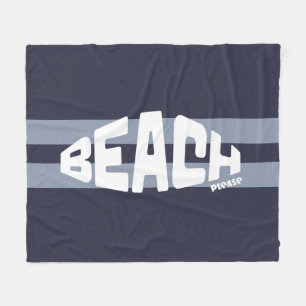 Cobertor De Velo Praia, por favor, Marinho Azul e Branco