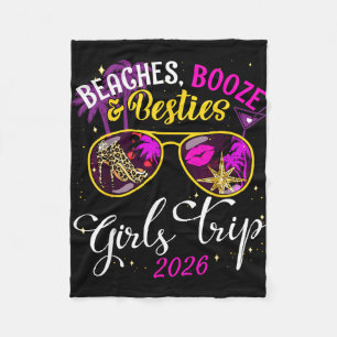 Cobertor De Velo Praias bebida amigas viagem de meninas 2026 florid