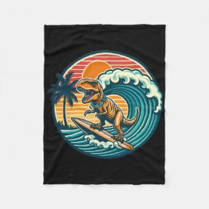 Cobertor De Velo Prancha de Surf de Dinossauro Engraçado Praia Verã