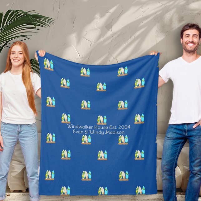Cobertor De Velo Pranchas de Surf Ilustradas e Personalizadas (Criador carregado)