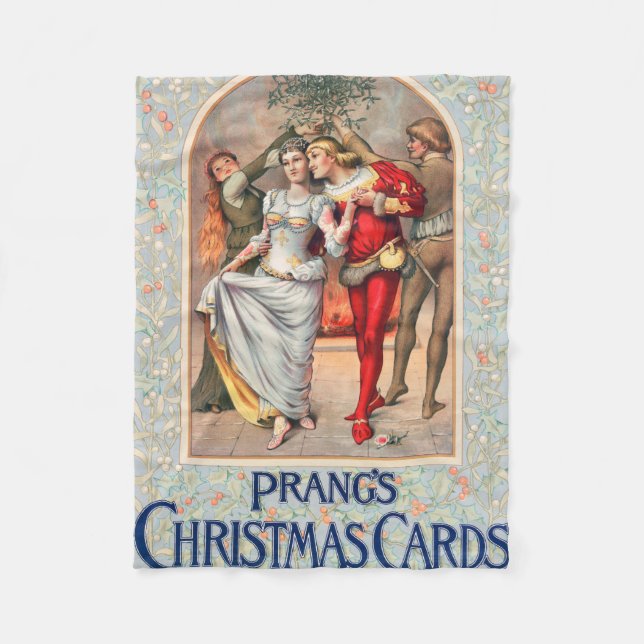 Cobertor De Velo Prang's Christmas Card (ca. 1886)  (Frente)