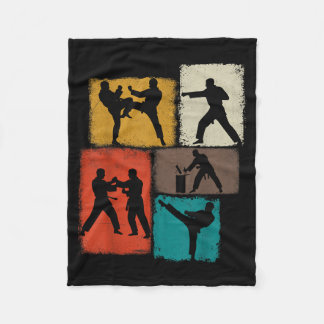 Cobertor De Velo Praticante de Taekwondo Colagem Homens Crianças Tr