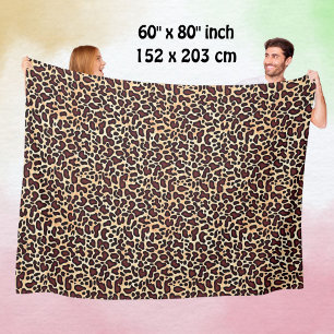 Cobertor De Velo Prato Castanho-Leopardo -