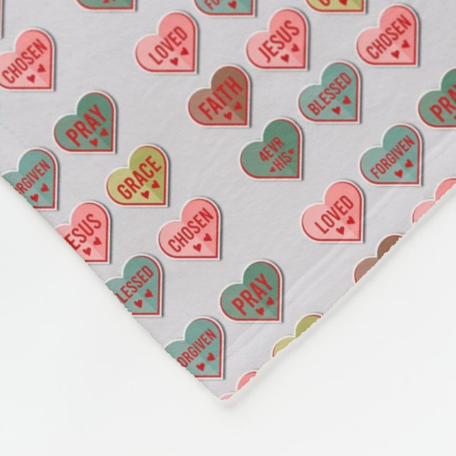 Cobertor De Velo Pray, Love, Jesus One-Sided Blanket (Quina)