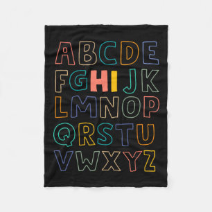 Cobertor De Velo Pré K Jardim de infância Olá Alfabeto De volta às 