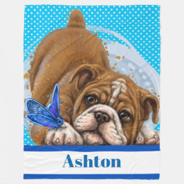 Cobertor De Velo Precioso De Lg Buldogue Fleece Blanket