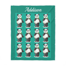 Precioso Panda Flannel Blanket