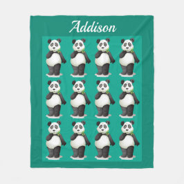 Cobertor De Velo Precioso Panda Flannel Blanket