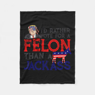 Cobertor De Velo Preferencialmentes Votam Por Um Felon Que Um Jack 