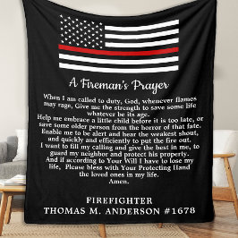 Cobertor De Velo Pregador de Bombeiro Thin Red Line