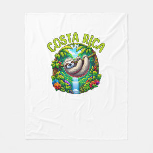 Cobertor De Velo Preguiça da Costa Rica - Camiseta da Cachoeira da