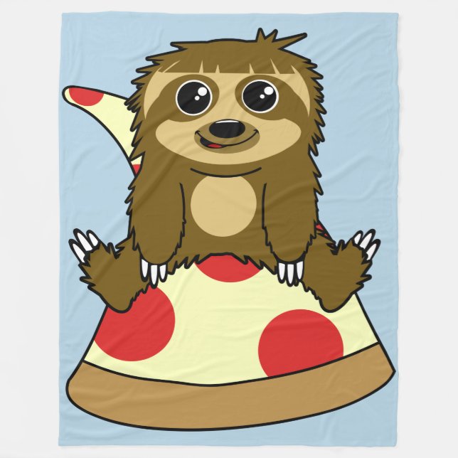 Cobertor De Velo Preguiça da pizza (Frente)
