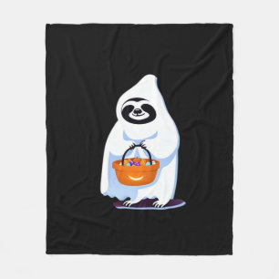 Cobertor De Velo Preguiça de Halloween vestida de fantasma fazendo