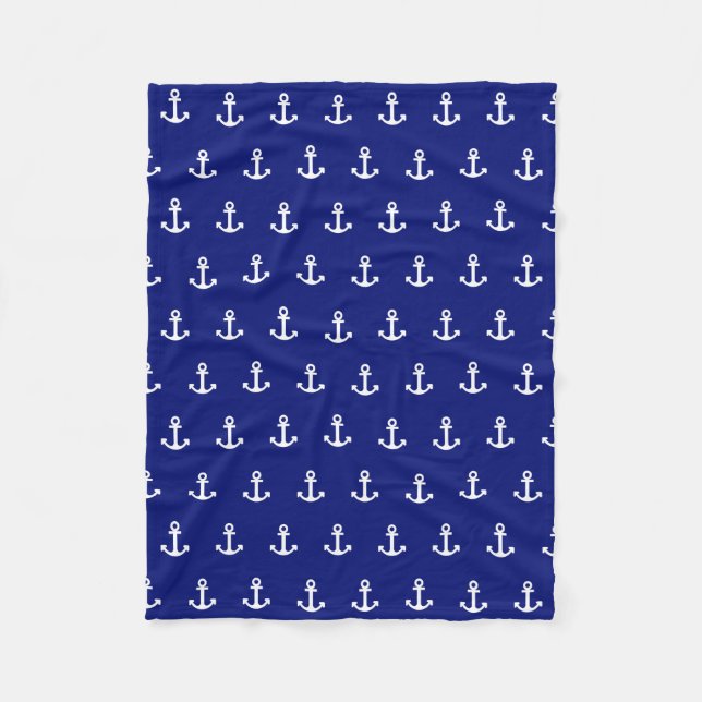 Cobertor De Velo Preppy Anchor Fleece Blanket (Frente)
