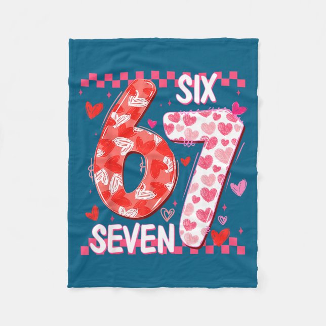 Cobertor De Velo Preppy Retro Coquette Bow 6 7 Six Seven Love Valen (Frente)