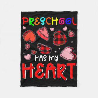 Cobertor De Velo Preschool Has My Heart Valentine's Hearts Teacher