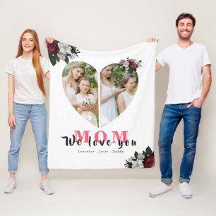 Cobertor De Velo Presente branco moldado pelo coração para Dia de a