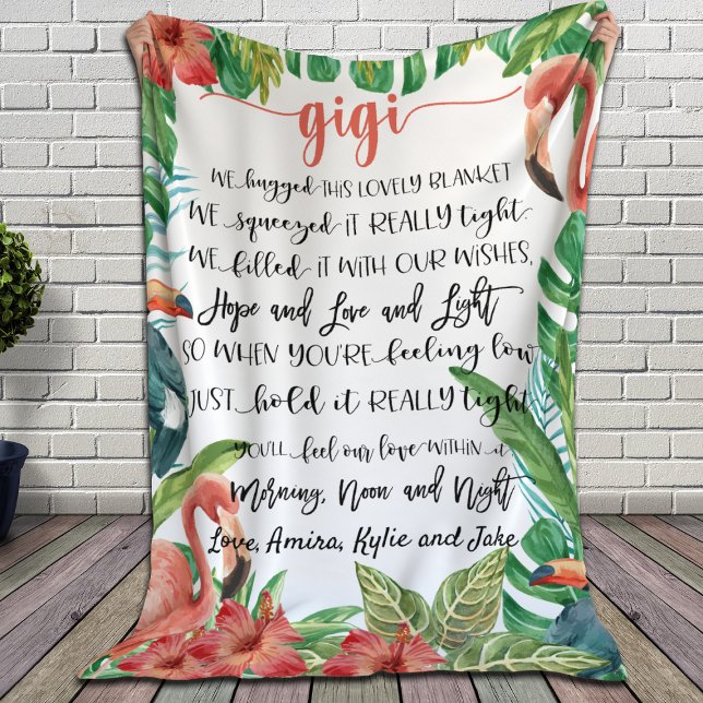 Cobertor De Velo Presente da mãe personalizada para Gigi para avô (Criador carregado)