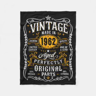 Cobertor De Velo Presente de 65 anos para homens vintage 1962 65 an